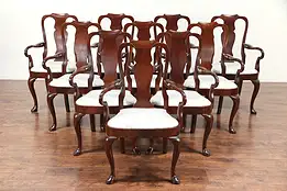 Set of 10 Mahogany Dining Chairs or Conference Armchairs, Kittinger #29561