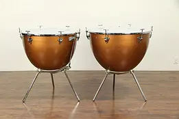 Pair of Timpani Kettle Drums Signed Ludwig 26 & 29 #30095