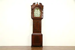 Georgian Antique English Mahogany Grandfather Tall Case Clock, Wiggan #32503