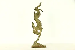 Art Deco 1925 Antique Dancing Donkey French Bronze Sculpture #32586