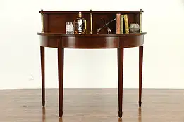 Lexington Buffet Table Vintage Mahogany Demilune Server or Sideboard #32690