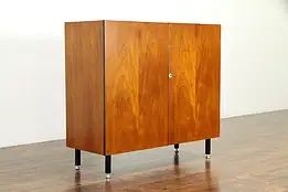 Teak Midcentury Modern 1960 Vintage English Folding Desk or Office Unit #32770