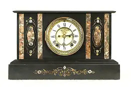 Ansonia NY Antique Victorian Marble Open Escapement Clock #32779