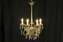 Victorian Antique Bronze 5 Light Chandelier #33193