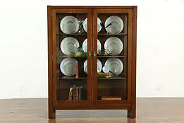 Arts & Crafts Mission Oak Antique China Cabinet or Craftsman Bookcase  #33307