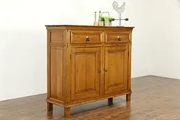 Country Antique Oak & Ash Kitchen Pantry Cabinet or Jelly Cupboard #33968