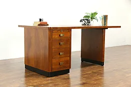 Midcentury Modern 1960 Vintage Walnut Desk, Harwood Stowe Davis #33984