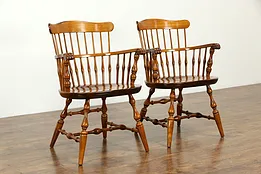 Pair of Windsor Vintage Arm Chairs Nichols & Stone #33987