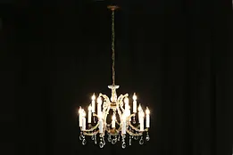 Maria Therese Design Vintage Chandelier, Crystal Prisms, 16 Candles #34030
