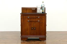 Art Deco Physician, Medical, Dentist, Bath or Bar Cabinet, Hamilton #34166