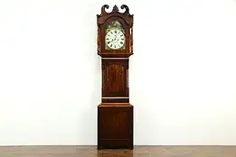 Georgian Antique 1825 English Mahogany Tall Case Grandfather Clock, Pratt #33874