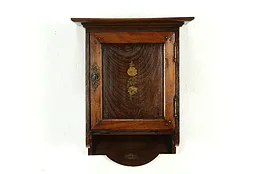 Victorian Antique Walnut Hanging Cupboard or Medicine Chest #34459