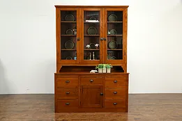 Country Pine Farmhouse Cabinet Antique Kitchen Pantry Cupboard #34855
