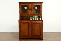 Country Pine Farmhouse Antique 1860 Primitive Kitchen Pantry Cupboard #34186