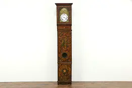 Hand Painted Antique Comtoise Morbier French Clock, Quartz Movement #33832