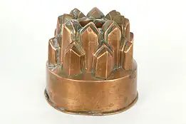 Copper Antique Farmhouse Aspic Ring Mold, Tin Lined #35314