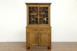 Country Pine Farmhouse Cabinet Antique Kitchen Pantry Cupboard, Bookcase #34457