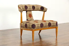 Midcentury Modern 1960 Vintage Teak Chair, New Upholstery #35348