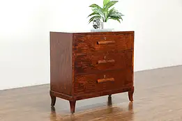 Midcentury Modern Danish 1940's Vintage Small Hall Chest or Dresser #36452