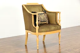 Empire Biedermeier Vintage Velvet Chair, Signed Southwood #36564