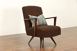 Midcentury Modern Danish 1958 Vintage Swivel Rocking Chair #36441