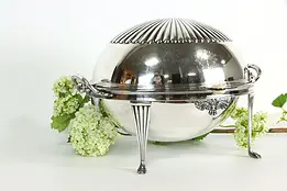 Victorian Antique Silverplate Oval Dome Top Server, W & H #35815