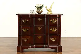 Georgian Chippendale Block Front Cherry Vintage Chest, Drexel  #36597