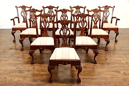 Set of 10 Georgian Design Mahogany Dining Chairs Mount Vernon by Hickory #36731