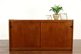 Midcentury Modern Teak 1970 Vintage Office Credenza or Sideboard #36765