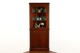 Traditional Vintage Mahogany Corner Cabinet or Cupboard #36778