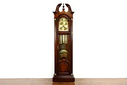 Howard Miller Vintage Mahogany Tall Case Grandfather Clock, Westminster #36802