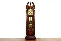 Howard Miller Vintage Mahogany Tall Case Grandfather Clock, Westminster #36802