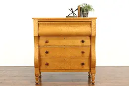 Empire Antique 1840 Curly Birdseye Maple Chest or Dresser #36834