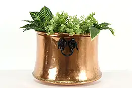 Copper Hand Dovetailed Antique Farmhouse Bucket Planter #37848