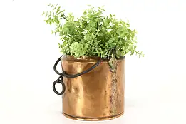 Copper Hand Dovetailed Antique Farmhouse Bucket Planter #37851