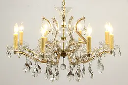 Crystal Prisms Vintage Marie Theresa 8 Candle Chandelier #37373