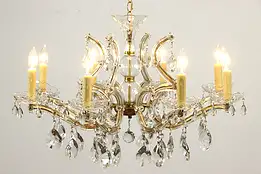 Crystal Prisms Vintage Marie Theresa 8 Candle Chandelier #37373