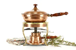 Copper Vintage Rachaud Chafing Dish & Burner, Bazar Francais, NY #37676