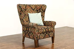 Traditional Large Vintage Designer Wing Chair, Paul Robert #38062