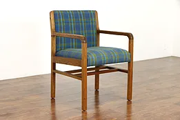 Midcentury Modern Oak Office Chair or Armchair, All Original, Helikon #38202