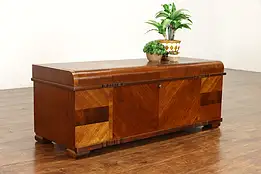 Art Deco Waterfall Design 1930's Vintage Cedar Chest, Cavalier #37482