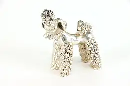 Poodle Dog Sculpture Vintage Sterling Silver Figurine #38422