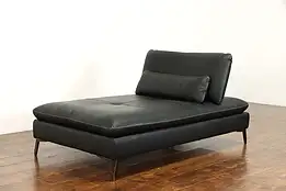 Italian Roche Bobois Contemporary Adjustable Leather Chaise Lounge Miti #38473