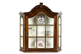 Traditional Mahogany Vintage Hanging or Tabletop China or Curio Cabinet #38434