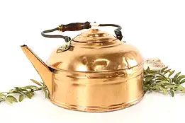 Copper Antique Farmhouse Tea Pot, Kettle HSB & Co., Rev-O-Noc  #38639