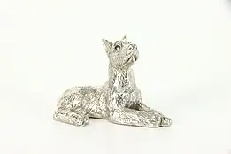 Terrier Dog Sculpture Vintage Sterling Silver Figurine #38417