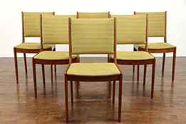 Set of 6 Midcentury Modern Vintage Teak Dining or Office Chairs, Dixie #38904