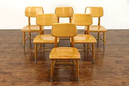 Set of Six Midcentury Modern Vintage Dining Chairs, New Life Sjöström #39186