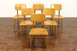 Set of Six Midcentury Modern Vintage Dining Chairs, New Life Sjöström #39186