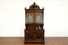 Italian Renaissance Antique Royal Court Hand Carved Cupboard or Cabinet #36995